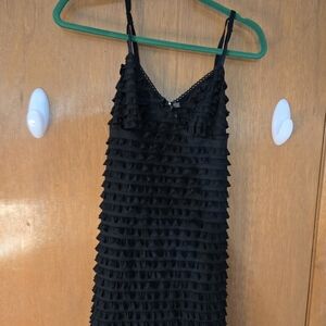 Black Textured Sleeveless Night Gown Size Small.